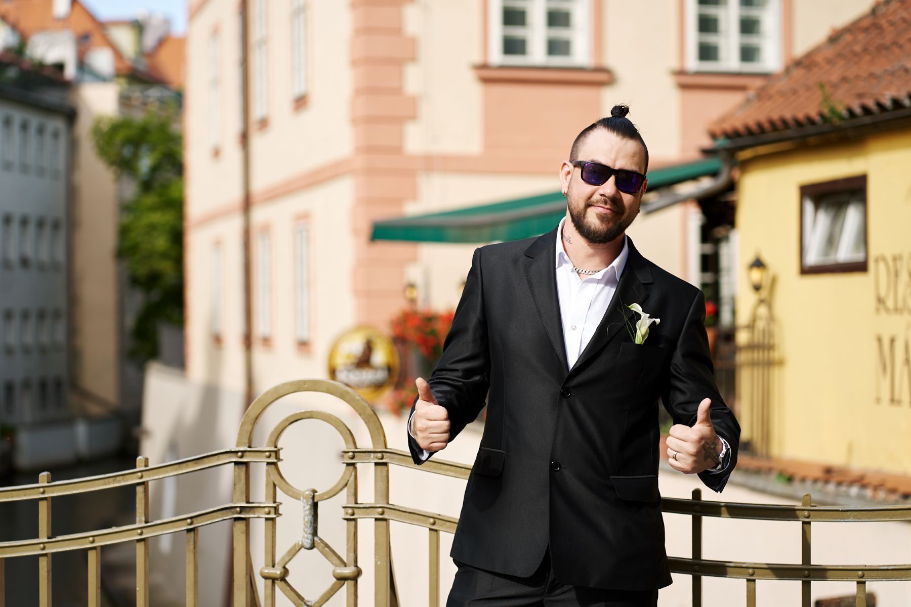 groom in Prague, 